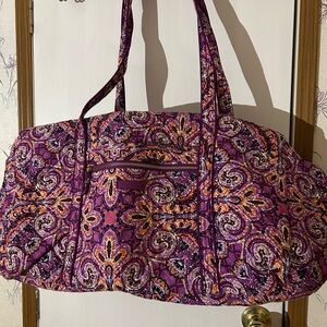 Vera Bradley Purple and Orange Patterned Travel Bag